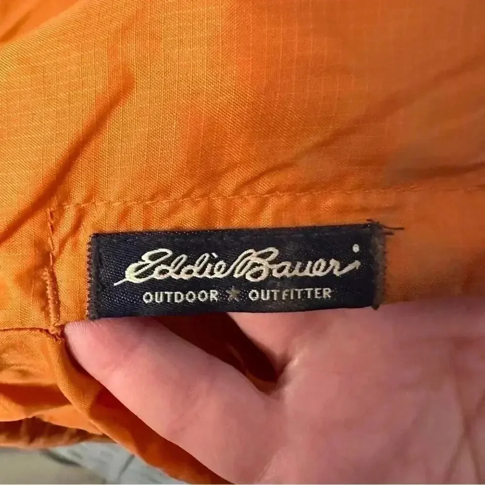 Eddie Bauer Orange Rust windbreaker Jacket Coat, Men’s size L